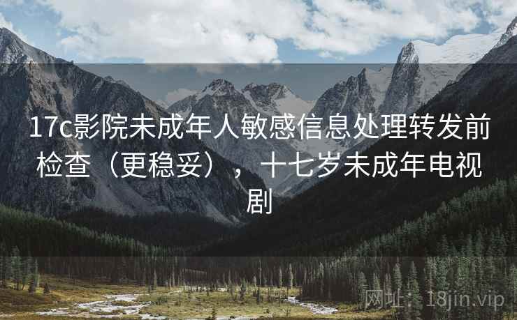 17c影院未成年人敏感信息处理转发前检查（更稳妥），十七岁未成年电视剧