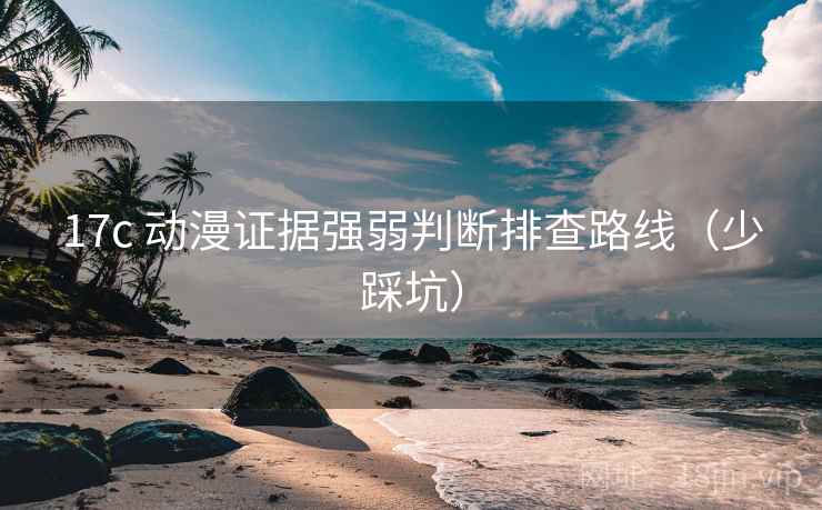 17c 动漫证据强弱判断排查路线（少踩坑）