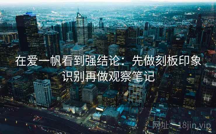 在爱一帆看到强结论：先做刻板印象识别再做观察笔记