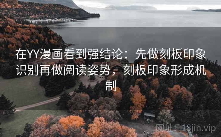 在YY漫画看到强结论：先做刻板印象识别再做阅读姿势，刻板印象形成机制